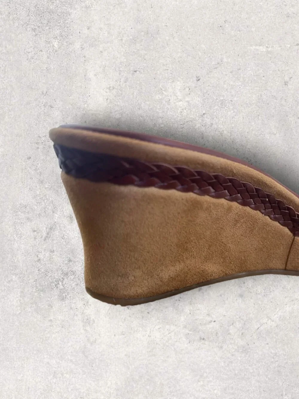 Sesto Meucci Woven Leather Wedge Slide Sandals